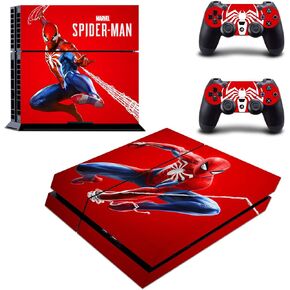 Vinyl Decal Skin Stickers Cover for Regular PS4 Console Playstation 4 Controllers Red (for PS4 Pro)