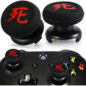 Playrealm FPS Thumbstick Extender & Printing Rubber Silicone Grip Cover 2 Sets for Xbox Series X/S & Xbox One Controller(Danger of KANJI) in Saudi Arabia