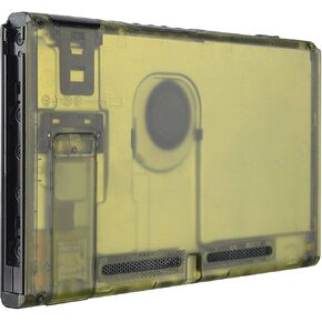 eXtremeRate Clear Black Console Back Plate DIY Replacement Housing Shell Case for Nintendo Switch Console with Kickstand – JoyCon Shell NOT Included in Kuwait