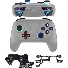 eXtremeRate Multi-Colors Luminated Thumbsticks D-pad ABXY ZR ZL L R Buttons DTFS LED Kit V2 for Nintendo Switch Pro Controller - 9 Colors Modes 6 Areas DIY Option - Controller NOT Included in Saudi Arabia