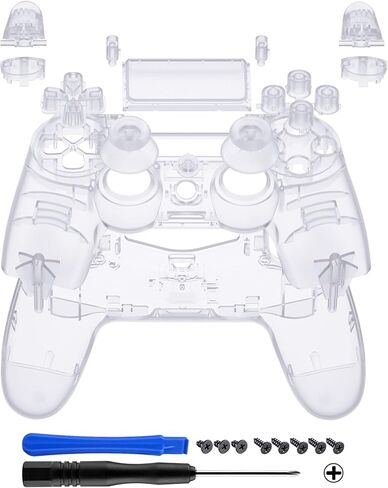 eXtremeRate Classics SNES Style Replacement Touchpad Front Back Shell with Face Buttons Compatible with ps4 Slim Pro CUH-ZCT2 Controller - Controller NOT Included in Kuwait