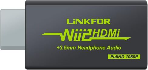 محول LiNKFOR Wii إلى HDMI مع كابل HDMI بطول 3 أقدام وي إلى محول HDMI يدعم مقبس صوت 3.5 مم وإخراج فيديو 1080P/720P وجميع أوضاع عرض Wii 720P NTSC wii إلى كابل hdmi للتلفزيون عالي الدقة in Saudi Arabia