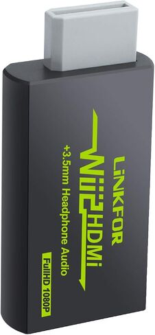 محول LiNKFOR Wii إلى HDMI مع كابل HDMI بطول 3 أقدام وي إلى محول HDMI يدعم مقبس صوت 3.5 مم وإخراج فيديو 1080P/720P وجميع أوضاع عرض Wii 720P NTSC wii إلى كابل hdmi للتلفزيون عالي الدقة in Saudi Arabia
