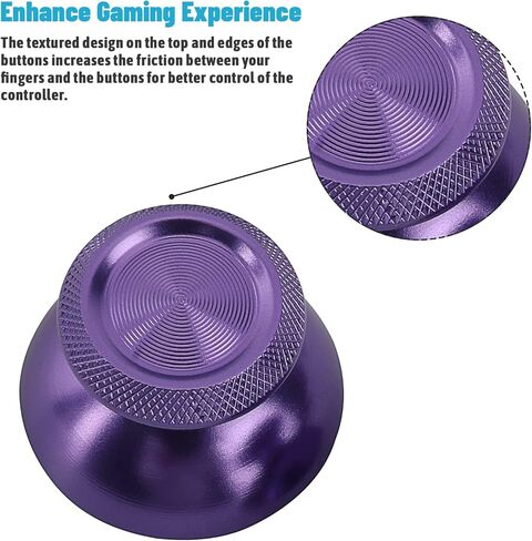 TOMSIN Metal Thumbsticks Replacement Kit for PS5 Controller – Aluminum Joysticks Accessories Compatible with PlayStation 5 Controller (Black) in Kuwait