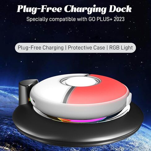 RGB Charging Dock Compatible with GO Plus+ 2023, Charging Station and Protective Case for Go Plus+ 2023, RGB Light Charging Dock with Plug-Free Adapter in Kuwait