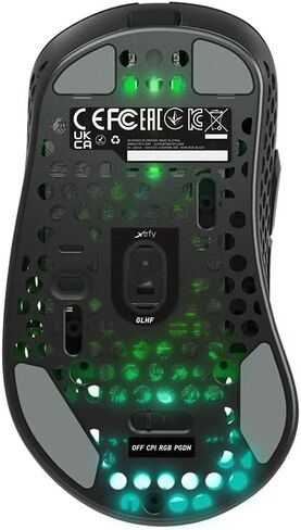 Xtrfy M4 Wireless Ultra-Light Gaming Mouse, RGB, Adjustable Shape, 2.4 GHz Lag-Free Wireless, 75hrs Battery Life - Black in Kuwait