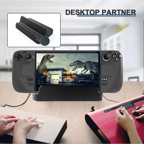 lbseshui Stand Base for Valve Steam Deck, Steam Deck Dock Accessories Holder Stand with Anti-Slip Silicone Pad, Steam Deck Dock Black Charging Docking Station in Saudi Arabia