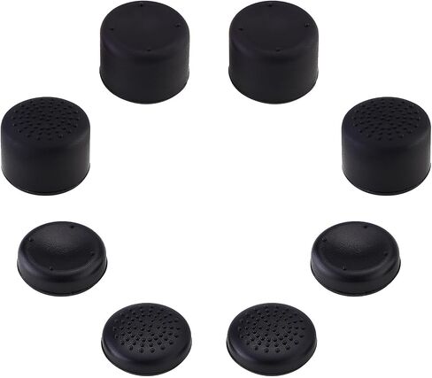 eXtremeRate 4 Pairs Black Anti-Slip Silicone Extended Length Thumb Grips Thumbstick Caps Case Cover for Nintendo Switch and Switch OLED Joy-con Controller, Joystick Cover Caps for Nintendo Switch Lite in Saudi Arabia
