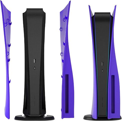 Unngeigei Plates Cover Compatible with PS5 Disc Edition, ABS Anti-Scratch Dustproof Cover Replacement Hard Shockproof Shell Plates for Playstation 5 Accessories, Side Plates for PS5 - Purple in Kuwait