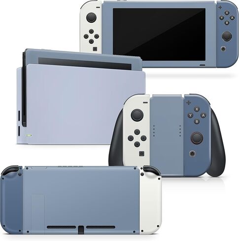 Tacky Design Retro Skin Compatible with Nintendo Switch Skin - Premium Vinyl 3M Blue Color Wave Blocking Nintendo Switch Stickers Set - Switch Skin for Console, Dock, Joy Con - Decal Full Wrap in Saudi Arabia