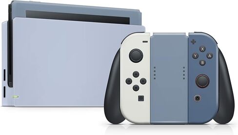 Tacky Design Retro Skin Compatible with Nintendo Switch Skin - Premium Vinyl 3M Blue Color Wave Blocking Nintendo Switch Stickers Set - Switch Skin for Console, Dock, Joy Con - Decal Full Wrap in Saudi Arabia