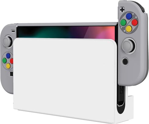 PlayVital AlterGrips Protective Slim Case for Nintendo Switch OLED, Ergonomic Grip Cover for Joycon, Dockable Hard Shell for Switch OLED w/Thumb Grip Caps & Button Caps in Saudi Arabia