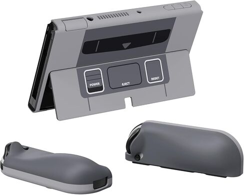 PlayVital AlterGrips Protective Slim Case for Nintendo Switch OLED, Ergonomic Grip Cover for Joycon, Dockable Hard Shell for Switch OLED w/Thumb Grip Caps & Button Caps in Saudi Arabia