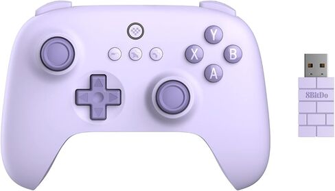 وحدة تحكم لاسلكية 8Bitdo Ultimate C 2.4g مع محول لأجهزة الكمبيوتر التي تعمل بنظام Windows وAndroid وSteam Deck وRaspberry Pi (أرجواني) in Kuwait