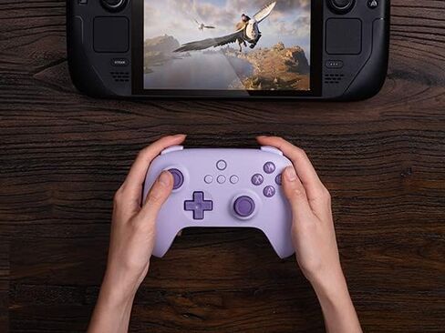 وحدة تحكم لاسلكية 8Bitdo Ultimate C 2.4g مع محول لأجهزة الكمبيوتر التي تعمل بنظام Windows وAndroid وSteam Deck وRaspberry Pi (أرجواني) in Kuwait