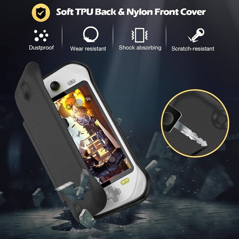 ProCase Flip Case for Logitech G Cloud Handheld with Front Cover, Upgraded Protective Case for Logitech G Cloud Gaming Case with Magnetically Detachable Front Shell -Black in Saudi Arabia