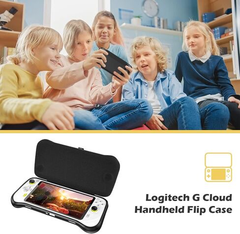 ProCase Flip Case for Logitech G Cloud Handheld with Front Cover, Upgraded Protective Case for Logitech G Cloud Gaming Case with Magnetically Detachable Front Shell -Black in Saudi Arabia