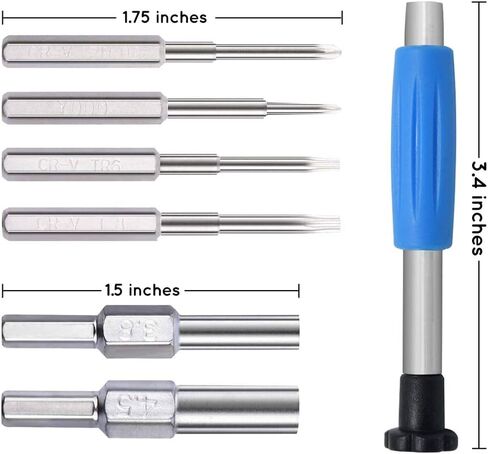 تومسين مجموعة مفكات براغي T8/T6 لوحدة تحكم Xbox One/نينتندو سويتش جوي كون/PS4/DS/DS لايت/Wii/GBA، مفك براغي ثلاثي الجناح وفيليبس مجموعة ادوات اصلاح الفتح in Kuwait