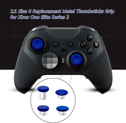 6 في 1 استبدال أعواد الإبهام المعدنية لوحدات تحكم Elite Series 2 لأجهزة Xbox One (موديل 1797) - مجموعة أعواد الإبهام لسلسلة Elite 2 Core (أحمر) in Saudi Arabia