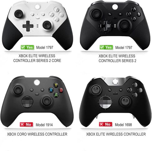 مجاديف وحدة التحكم Elite، أعواد إبهام معدنية بديلة، لوحة D قياسية لجهاز Xbox Elite Controller Series 2 Core، مجموعة ملحقات لجهاز Xbox One Elite 2 (أسود) in Kuwait