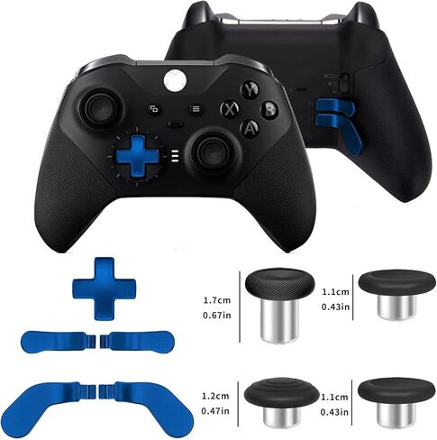 مجاديف وحدة التحكم Elite، أعواد إبهام معدنية بديلة، لوحة D قياسية لجهاز Xbox Elite Controller Series 2 Core، مجموعة ملحقات لجهاز Xbox One Elite 2 (أسود) in Kuwait