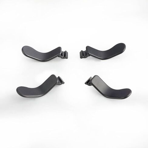 4 قطع مجاديف صغيرة، قطع غيار معدنية من الفولاذ المقاوم للصدأ لجهاز تحكم إكس بوكس ون إيليت من سلسلة 2 موديل 1797 (أسود) in Kuwait