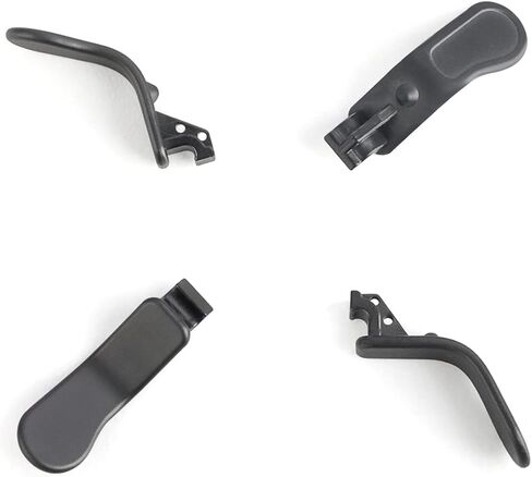 4 قطع مجاديف صغيرة، قطع غيار معدنية من الفولاذ المقاوم للصدأ لجهاز تحكم إكس بوكس ون إيليت من سلسلة 2 موديل 1797 (أسود) in Kuwait