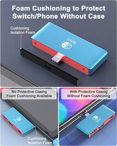 Switch Dock for Nintendo Switch OLED, Switch Docking Station for TV, USB C to HDMI Adapter for Steam Deck/MacBook/Laptop, Nintendo Switch Accessories, Switch TV Dock Set, Portable Switch Travel Dock in Kuwait