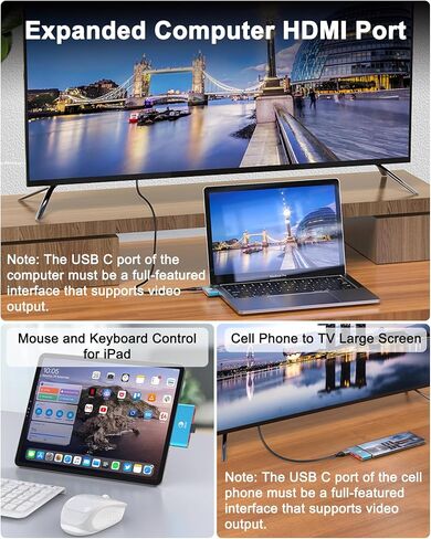 Switch Dock for Nintendo Switch OLED, Switch Docking Station for TV, USB C to HDMI Adapter for Steam Deck/MacBook/Laptop, Nintendo Switch Accessories, Switch TV Dock Set, Portable Switch Travel Dock in Kuwait