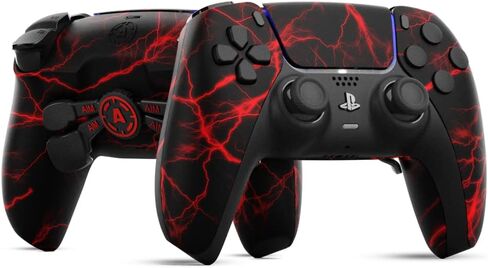 AimControllers Custom PRO Controller compatible with PS5 Console & PC | Custommade Wireless Gaming Controller with 4 Back Remappable Paddles | Gaming Accessories Electronics (Carbon Full Print) in Saudi Arabia