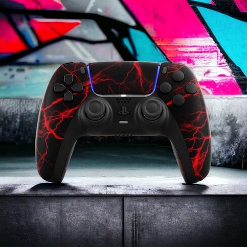 AimControllers Custom PRO Controller compatible with PS5 Console & PC | Custommade Wireless Gaming Controller with 4 Back Remappable Paddles | Gaming Accessories Electronics (Carbon Full Print) in Saudi Arabia