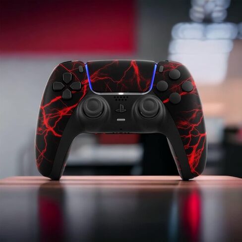 AimControllers Custom PRO Controller compatible with PS5 Console & PC | Custommade Wireless Gaming Controller with 4 Back Remappable Paddles | Gaming Accessories Electronics (Carbon Full Print) in Saudi Arabia