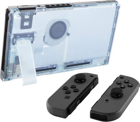 eXtremeRate Clear Atomic Purple Console Back Plate DIY Replacement Housing Shell Case for Nintendo Switch Console with Kickstand – JoyCon Shell NOT Included in Saudi Arabia