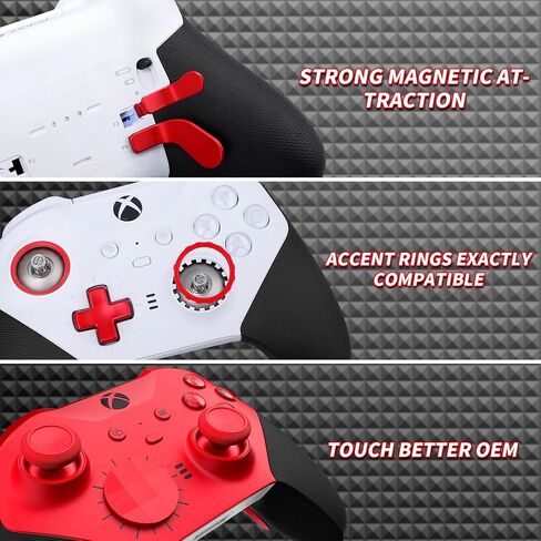 TOMSIN Thumbsticks&Paddles for Xbox Elite Series 2 Core Robot White,15 In 1 Accessories Pack with Case for Xbox Elite 2 Controller,6 Metal Thumbsticks,4 Paddles,2 D-pad,Protection Rings (Robert White) in Saudi Arabia