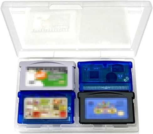 حافظة واقية لصندوق تخزين XBERSTAR 4in1 لبطاقة خرطوشة ألعاب GameBoy GBA GBASP (أسود شفاف) in Kuwait
