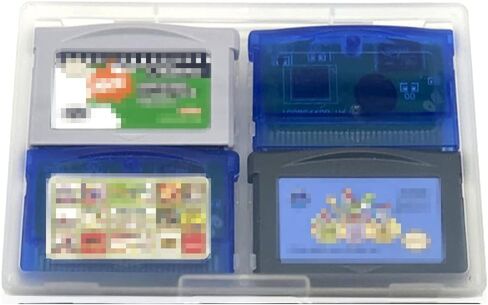 حافظة واقية لصندوق تخزين XBERSTAR 4in1 لبطاقة خرطوشة ألعاب GameBoy GBA GBASP (أسود شفاف) in Kuwait