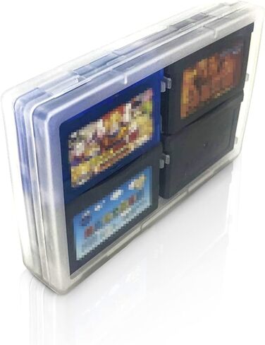 حافظة واقية لصندوق تخزين XBERSTAR 4in1 لبطاقة خرطوشة ألعاب GameBoy GBA GBASP (أسود شفاف) in Kuwait