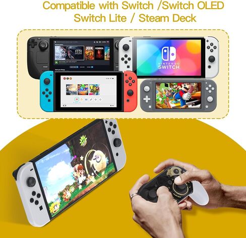 JDDWIN Wireless Controller Compatible With Nintendo Switch/Lite/Oled/Switch Pro Controller,Switch Remote Gamepad with NFC Amiibo,Dual Vibration, Wake -Up And Motion Control Function. Design for The Legend of Zelda: Tears of the Kingdom Edition in Kuwait