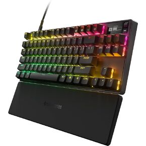 New SteelSeries Apex Pro TKL 2023 Ed. - أسرع لوحة مفاتيح ميكانيكية للألعاب في العالم - تشغيل قابل للتعديل - Esports Tenkeyless - شاشة OLED - RGB - أغطية مفاتيح PBT - USB-C (متجدد) in Kuwait