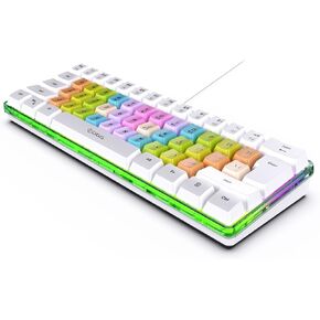 DGG K60 61 Keys RGB Backlit 60% Wired Gaming Keyboard, Ergonomic Waterproof Mini Compact 60 Percent Mechanical Feeling Keyboard, for PC Mac PS4 Xbox Gamer, Typist, Travel in Kuwait