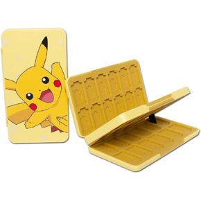 PERFECTSIGHT 48 Switch Game Card Case for Nintendo Switch OLED, Switch Lite, Cute 48 Game Holder Cartridge Case for Game Cards and SD Cards, Kawaii Portable Compact Storage Case Box, Poke