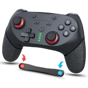 Switch pro controller, Wireless Switch Controller Compatible with Switch/Lite/OLED , Switch controllers with 2 back buttons, 3-level TURBO burst adjustable, 4 levels of vibration adjustable , Battery life 20h in Saudi Arabia