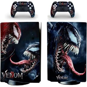Console Decal Skin Super Hero Vinyl Sticker Compatible with PS5 Slim Disk Console Controllers Wrap Skins Aliens