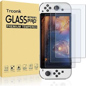 Trconk Screen Protector Compatible with Nintendo Switch OLED, Tempered Glass Screen Protector for Switch OLED 2021, 7-inch HD Clear Screen Protector Glass for OLED Switch, 3-Pack in Saudi Arabia
