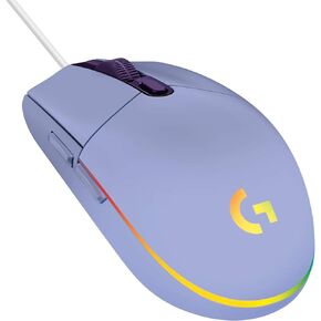 ماوس ألعاب سلكي من لوجيتك G203، 8000 نقطة في البوصة، تأثير بصري قوس قزح LIGHTSYNC RGB، 6 أزرار قابلة للبرمجة، ذاكرة على اللوحة، رسم خرائط الشاشة، متوافق مع أجهزة الكمبيوتر الشخصية/Mac والكمبيوتر المحمول - أبيض (متجدد) in Kuwait