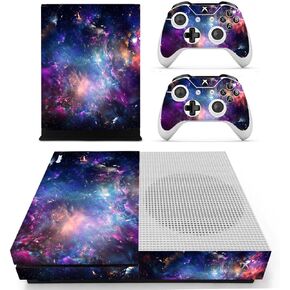 FOTTCZ Whole Body Vinyl Skin Sticker Decal Cover for Microsoft Xbox One Slim Console Colorful Nebular in Saudi Arabia