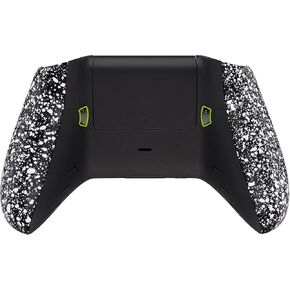 طقم شلة سفلية لإيقاف الزناد من eXtremeRate FlashShot لوحدة تحكم Xbox One S وOne X، غلاف خلفي معاد تصميمه ومقابض بمقبض أحمر محكم ومشغل شعر لوحدة تحكم Xbox One S X موديل 1708