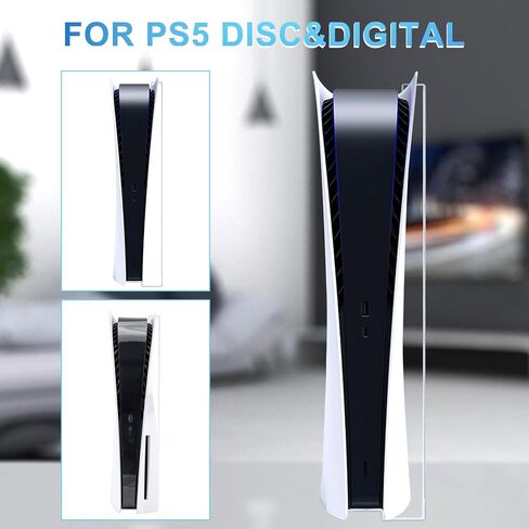 حامل حائط Allnice PS5، دعامة حائط لجهاز PlayStation 5 (القرص والإصدار الرقمي) دعامة تثبيت على الحائط PS5 Playstation 5 من الفولاذ القوي مع حامل وحدة التحكم وإسفنجة شماعات سماعة الرأس (أبيض) in Kuwait