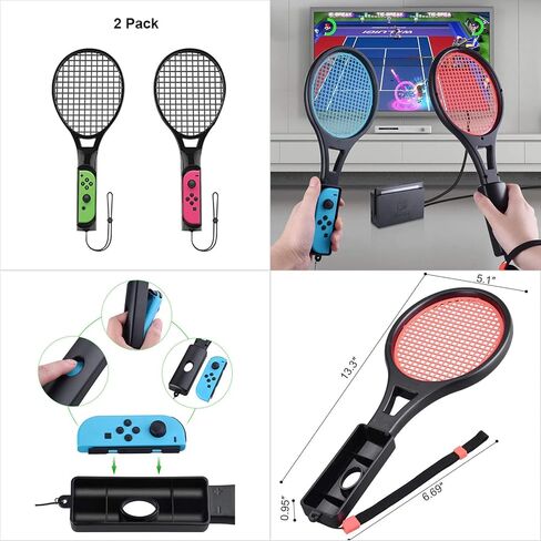 حزمة ملحقات سويتش الرياضية - حزمة عائلية 10 في 1 مجموعة ملحقات نينتندو سويتش 2022 ماريو جوي كون لنوادي الجولف للتبديل وأشرطة المعصم والساق وحقيبة قبضة مريحة ومضارب تنس in Kuwait