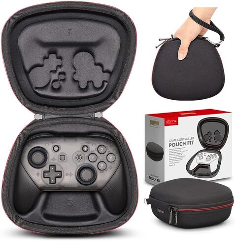 sisma Switch Controller Case Compatible with Nintendo Switch Pro Controller, Travel Safekeeping Controller Holder Protective Cover Storage Case Black Carrying Bag in Kuwait